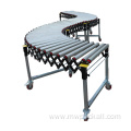 Electric power flexible expandable roller conveyor